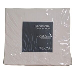 Hudson Park Collection Twin Fitted Sheet 100% Egyptian Cotton Percale Blush Pink